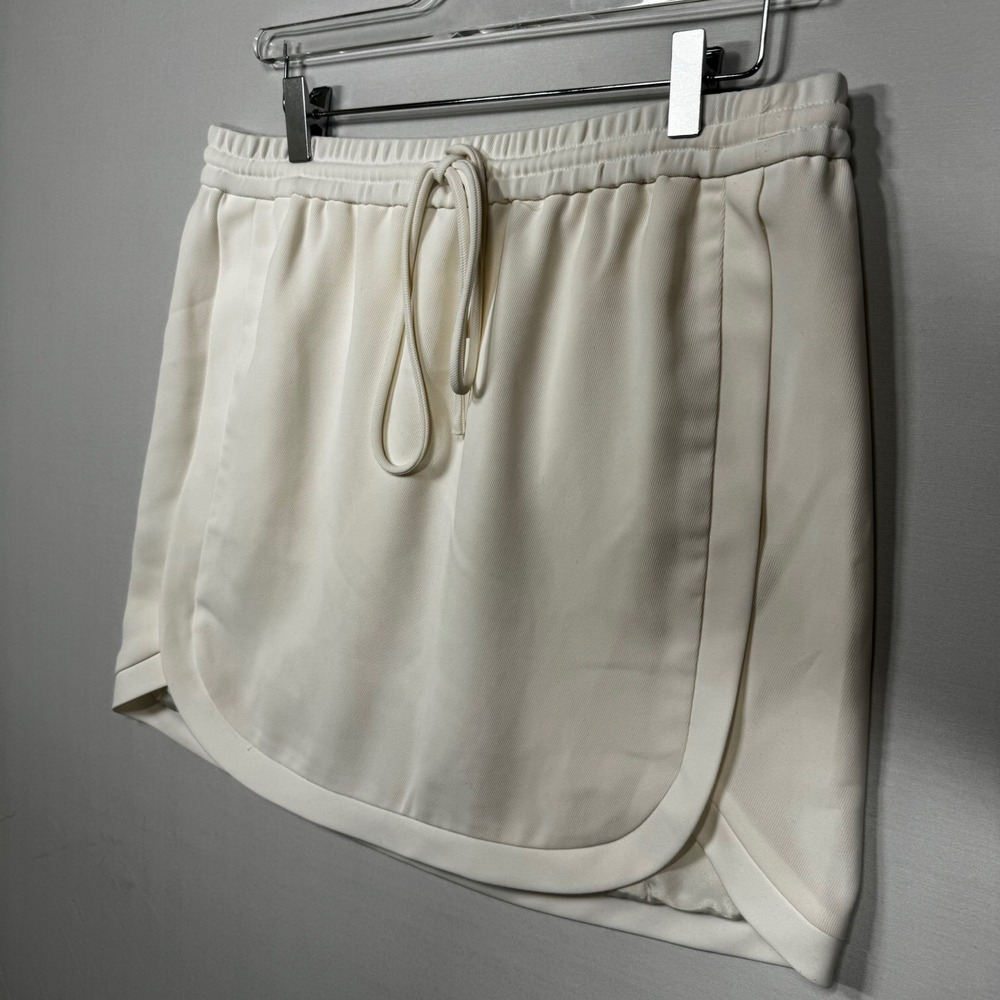 J. Crew Ivory Drawstring Waist Mini Skirt Size 8P - Picture 3 of 6